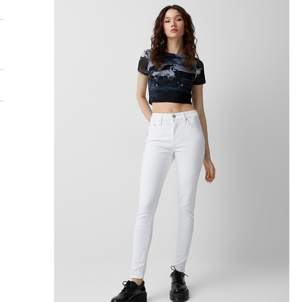 Levi’s 721 Denim Jeans High waisted White Sculpt Skinny size 27